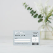 Silver Grey Boarding Pass Escort/Zitplaatsen Kaart Plaatskaartje (Staand voorkant)