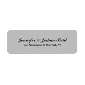 Silver Grey Creatief Professioneel Script Familie Etiket (Voorkant)