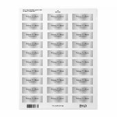Silver Grey Curve-penseel Elegant minimalist Etiket (Full Sheet)