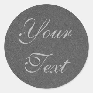 Silver Grey Custom Envelope-labels met tekst Ronde Sticker