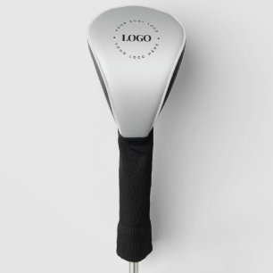 Silver Grey Custom Round Business Logo Company Golfheadcover