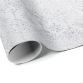 Silver Grey Damask Metallic Shiny Monochromatic Cadeaupapier (Rol Hoek)