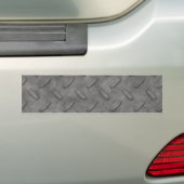Silver Grey Diamond Bord getextureerd Bumpersticker (Op auto)