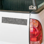 Silver Grey Diamond Bord getextureerd Bumpersticker (Op Truck)