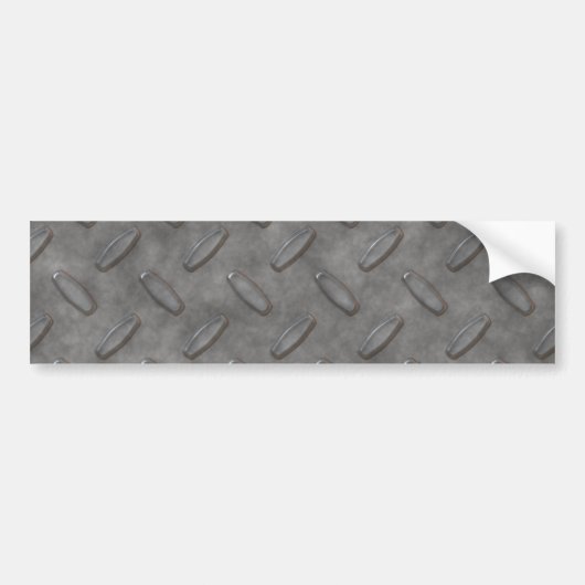 Silver Grey Diamond Bord getextureerd Bumpersticker (Voorkant)