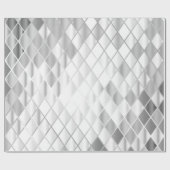 Silver Grey Diamond Pattern Cadeaupapier (Vlak)