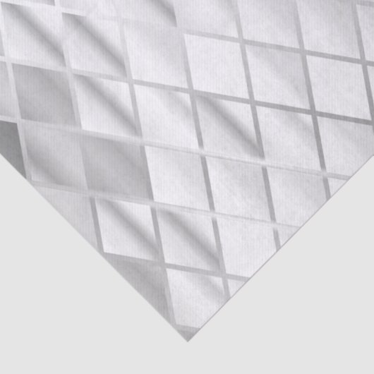 Silver Grey Diamond Pattern Tissuepapier (Detail)