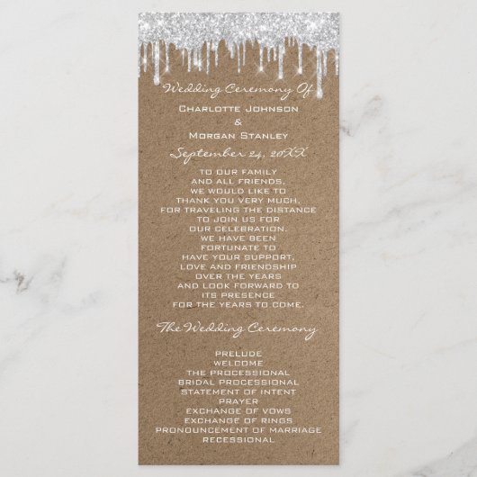 Silver Grey Drives Event Program Formal Kraft Programma (Voorkant)