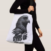 Silver Grey Eagle Vector Art Crossbody Tas (Dichtbij)