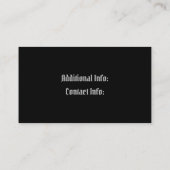 Silver Grey Electric Guitar Visitekaartje 2 (Achterkant)