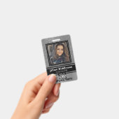 Silver Grey en Black Photo and Logo Badge (Handheld)