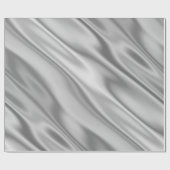 Silver Grey Faux Satin Fabric Kijk Cadeaupapier (Vlak)