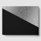 Silver Grey Floral Damask Gastenboek (Achterkant)