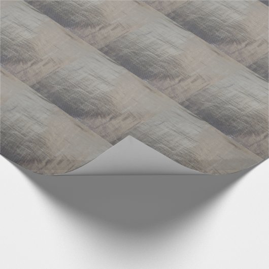 Silver Grey Foiled Fabric Kijk Cadeaupapier (Hoek)
