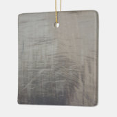 Silver Grey Foiled Fabric Kijk uit Keramisch Ornament (Links)