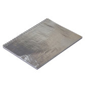 Silver Grey Foiled Fabric Kijk uit Notitieboek (Linkerzijde)