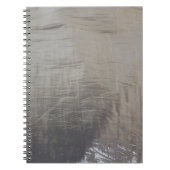 Silver Grey Foiled Fabric Kijk uit Notitieboek (Voorkant)