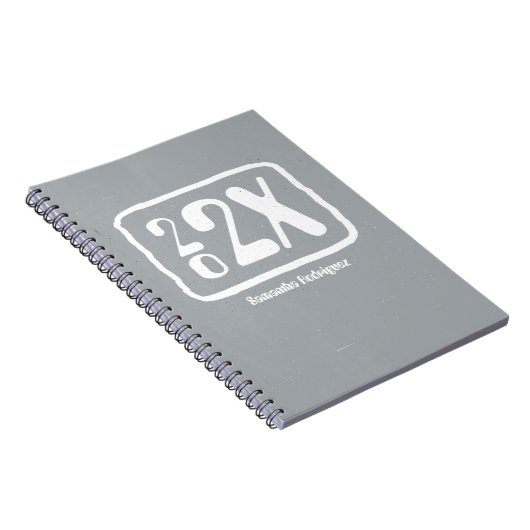 Silver Grey Funky Classe Année Carnet (Côté Droit)