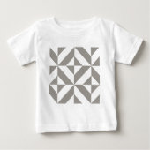 Silver Grey Geometric Deco Cube Pattern (Voorkant)