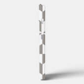 Silver Grey Geometric Deco Cube Pattern Case-Mate iPhone Case (Achterkant / Links)