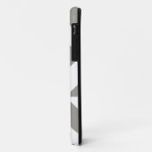 Silver Grey Geometric Deco Cube Pattern Case-Mate iPhone Case (Achterkant/links)