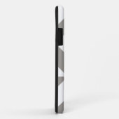 Silver Grey Geometric Deco Cube Pattern Case-Mate iPhone Case (Achterkant/rechts)