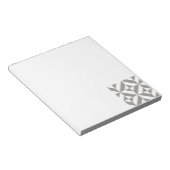 Silver Grey Geometric Deco Cube Pattern Notitieblok (Schuin)