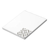 Silver Grey Geometric Deco Cube Pattern Notitieblok (Gedraaid)