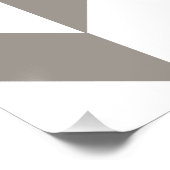 Silver Grey Geometric Deco Cube Pattern Perfect Poster (Hoek)