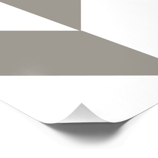 Silver Grey Geometric Deco Cube Pattern Perfect Poster (Hoek)