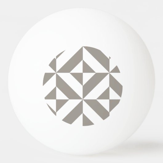 Silver Grey Geometric Deco Cube Pattern Pingpongballen (Voorkant)