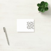 Silver Grey Geometric Deco Cube Pattern Post-it® Notes (Kantoor)