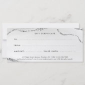 Silver Grey Glitter Agaat Certificaat Gift Kaart (Achterkant)