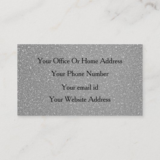 Silver Grey Glitter Black Hair Salon Spa Modern Visitekaartje (Achterkant)