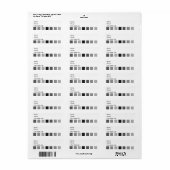 Silver Grey Hues Etiket (Full Sheet)