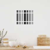 Silver Grey Hues Poster (Keuken)