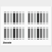 Silver Grey Hues Rechthoekige Sticker (Vel)