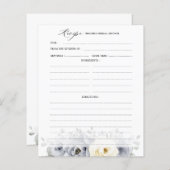 Silver Grey Ivory Floral Boho Vrijgezellenfeest Re (Voorkant / Achterkant)