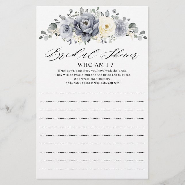 Silver Grey Ivory Floral Winter die ik word (Voorkant)
