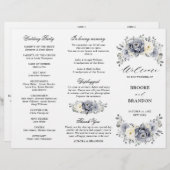 Silver Grey Ivory Programme de mariage hivernal à  (Devant / Derrière)