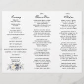 Silver Grey Ivory Programme de mariage hivernal à  (Dos)