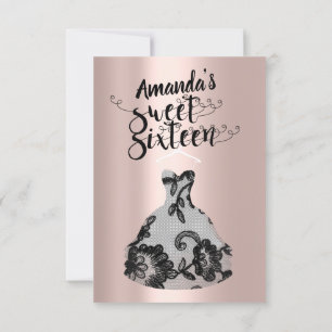 Silver Grey Jurk Roos Sweet Sixteen Script Jurk Kaart