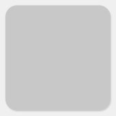 Silver Grey Large Vierkante Sticker (Voorkant)