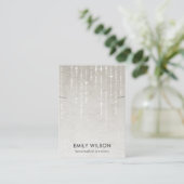 SILVER GREY LIGHT STRINGS KETTING BAND DISPLAY VISITEKAARTJE (Staand voorkant)