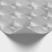 Silver Grey Luxury Opulent Tufted Leather VIP Cadeaupapier (Hoek)