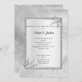 Silver Grey Marble ELEGANT CLASSY WEDDING Kaart