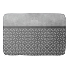 Silver Grey Metal Flowers met Pareltjes Patroon Badmat