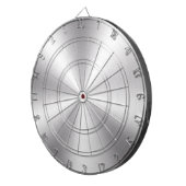 Silver Grey Metallic Textuur Dartbord (Voorkant Rechts)