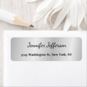 Silver Grey Modern Handschriftrein Professional Etiket (Insitu)