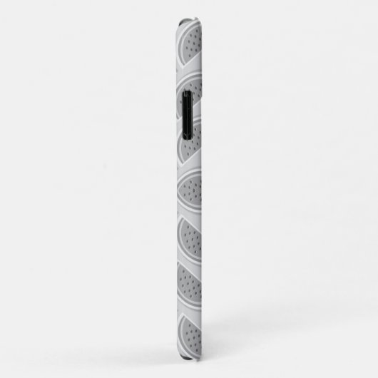 Silver Grey Monogram Watermelon Case-Mate iPhone Case (Achterkant/rechts)